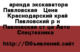 аренда экскаватора Павловская › Цена ­ 999 - Краснодарский край, Павловский р-н, Павловская ст-ца Авто » Спецтехника   